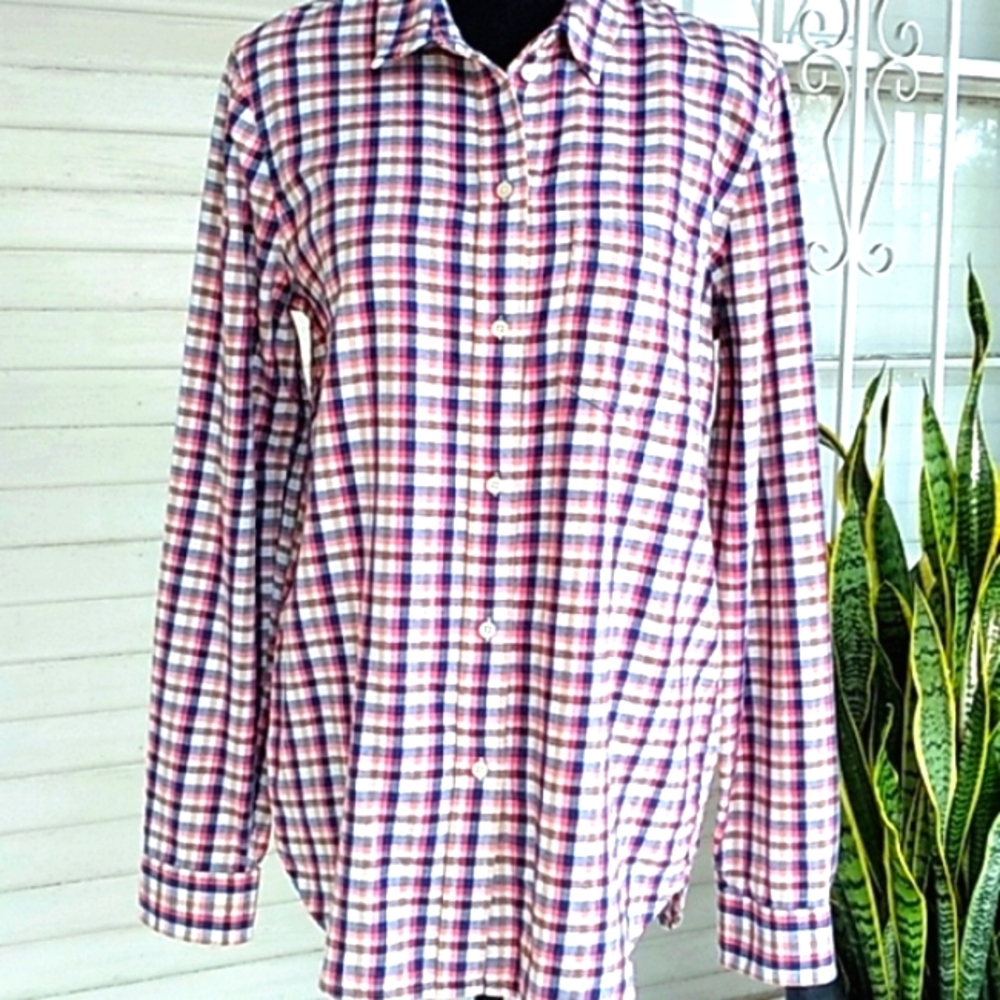 Madewell Academia preppy plaidcotton button-down shirt